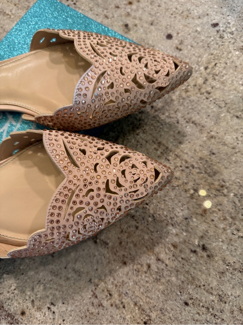 Blush Rhinestone Flats - Picture 2 of 4